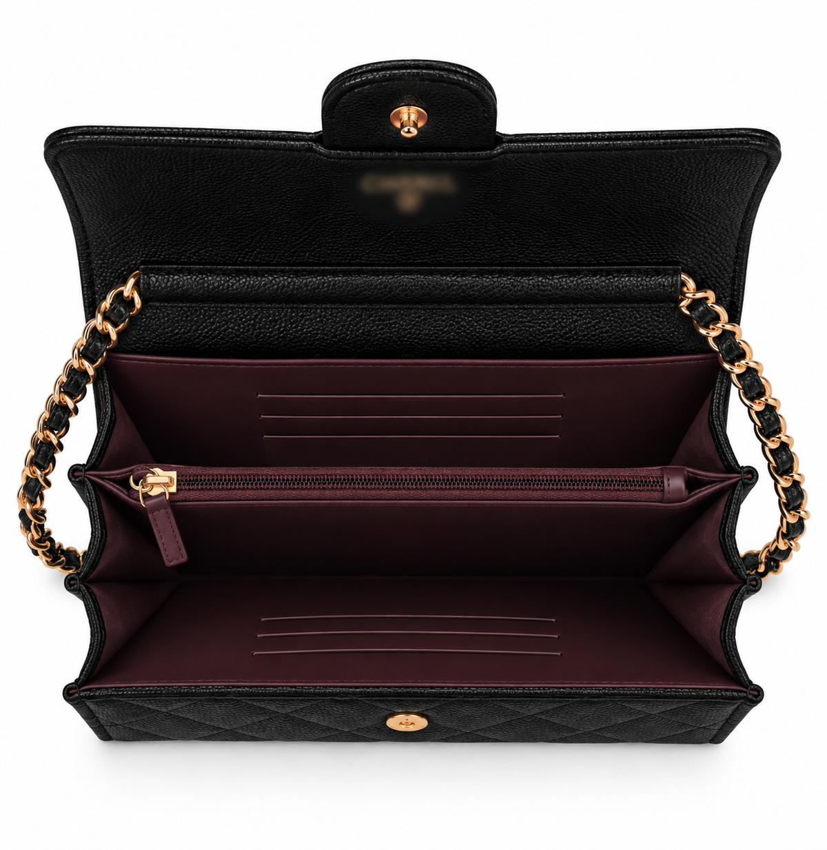 Sac Médium Cuir Grainé — Détails Dorés