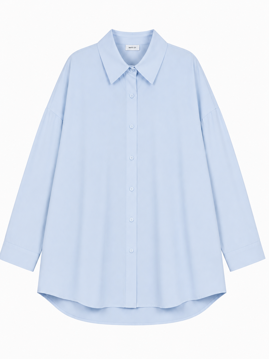Chemise Oversize à Laçage – Bleu Ciel