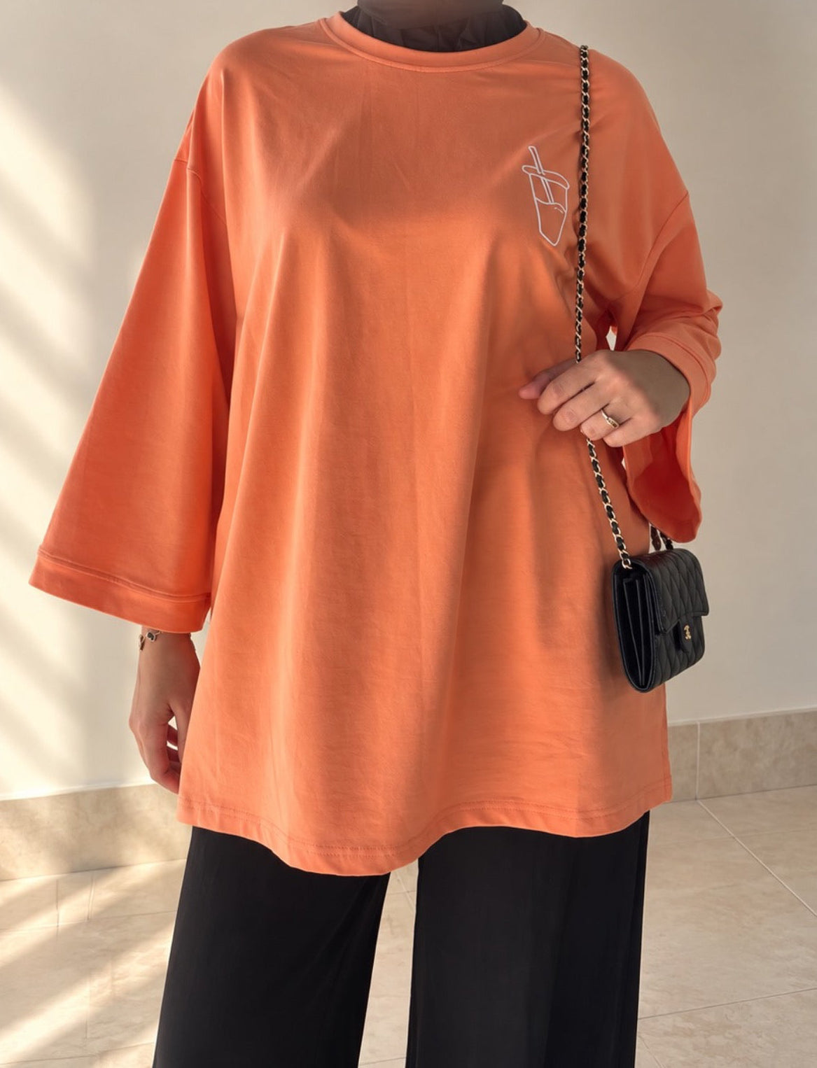 T-Shirt Manches Longues – Corail