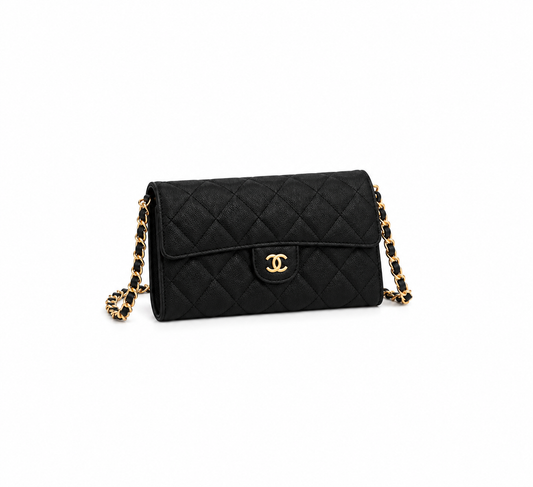Sac Médium Cuir Grainé — Détails Dorés